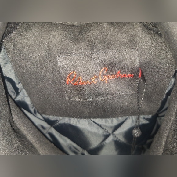 Men's Robert Graham Vegan Suede Quilted Lining Jacket Flap Pockets MED MSRP $228 - Picture 9 of 10